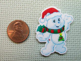Second view of the Christmas Care Bear Needle Minder