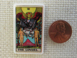 Second view of The Lover Tarot Card Needle Minder.