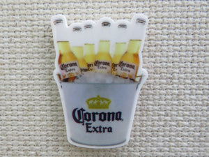 First view of Bucket of Corona Extra Beer Needle Minder.