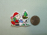 Second view of the Christmas Charlie Brown and Snoopy Needle Minder