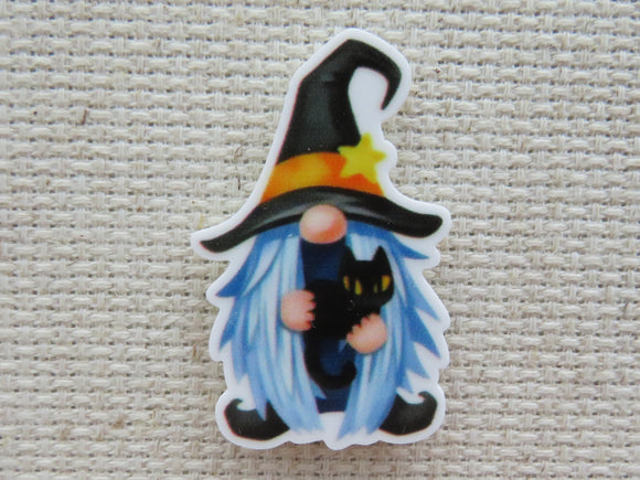 First view of Halloween Gnome and Black Cat Needle Minder.