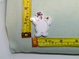 Third view of the Frosty the Snowman Needle Minder