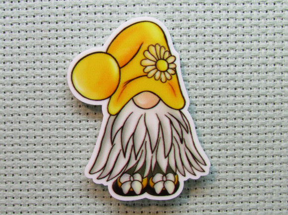 First view of the Sunflower Yellow Gnome Needle Minder