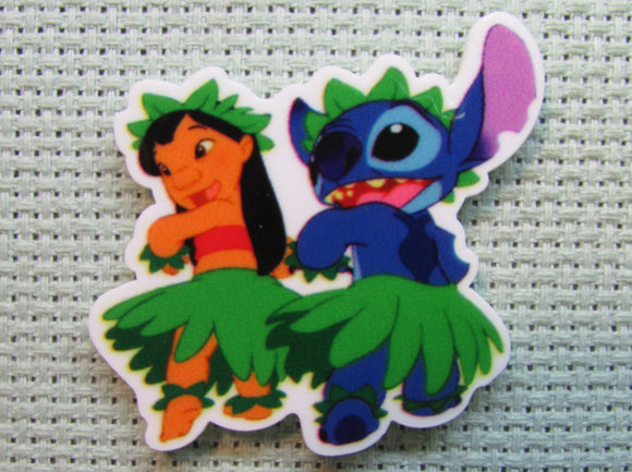 First view of the Dancing Lilo and Stitch Needle Minder