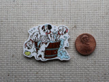 Second view of Dalmatian bath time needle minder.
