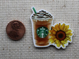 Second view of Sunflower Coffee Drink Needle Minder.