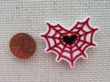Second view of Heart Shaped Spider Wed Needle Minder.