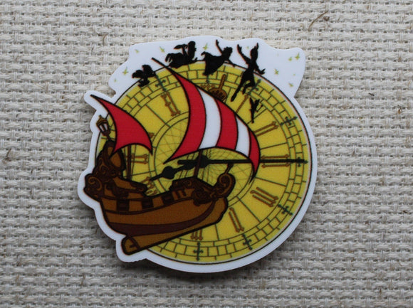 First view of Peter Pan Captaining the Jolly Roger Needle Minder.