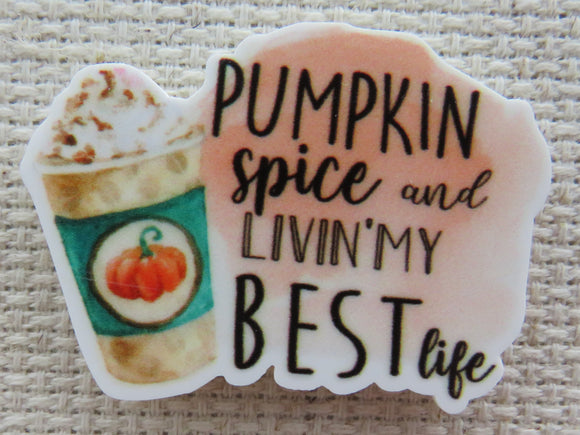 First view of Pumpkin Spice and Livin' My BEST Life Needle Minder.
