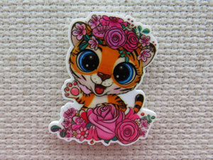 First view of Waving Floral Tiger Needle Minder.