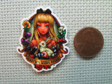 Second view of the Follow the White Rabbit Needle Minder