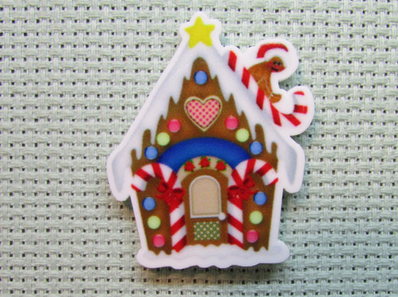 First view of the Christmas Gingerbread House Needle Minder
