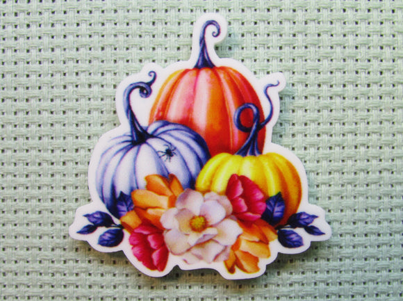 First view of the A Trio of Colorful Pumpkins Needle Minder