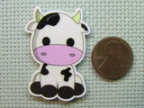 Second view of the Cute Cow Needle Minder