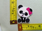 Third view of the Cute Pink Bow Wearing Panda Needle Minder