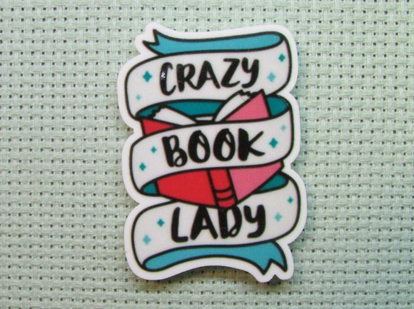 First view of the Crazy Book Lady Needle Minder