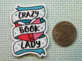 Second view of the Crazy Book Lady Needle Minder