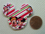Second view of the Mickey and Minnie Christmas Needle Minder