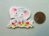 Second view of the Flowery Elephant Needle Minder