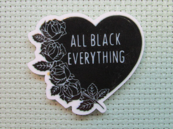 First view of the All Black Everything Heart Needle Minder