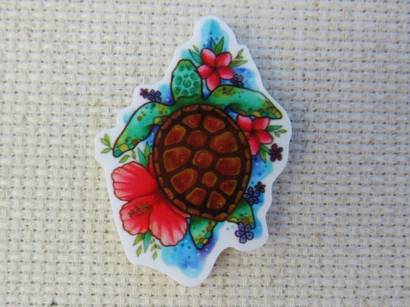 First view of Hibiscus Loving Turtle Needle Minder.