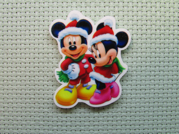 First view of the Mickey and Minnie Ready for Christmas Needle Minder