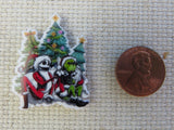 Second view of Jack and Grinch Celebrating Christmas Needle Minder.