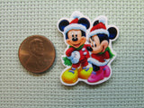 Second view of the Mickey and Minnie Ready for Christmas Needle Minder