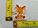 Third view of the Cute Reindeer Covered in Lights Needle Minder