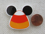 Second view of Candy Corn Mickey Ears Needle Minder.