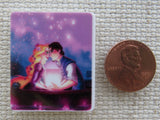 Second view of Rapunzel and Flynn Watching the Birthday Lanterns Needle Minder.