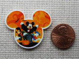 Second view of Mickey, Donald and Goofy Halloween Scene Needle Minder.