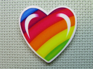 First view of the Rainbow Heart Needle Minder