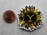 Second view of Yellowstone Dutton Ranch Sunflower Needle Minder.