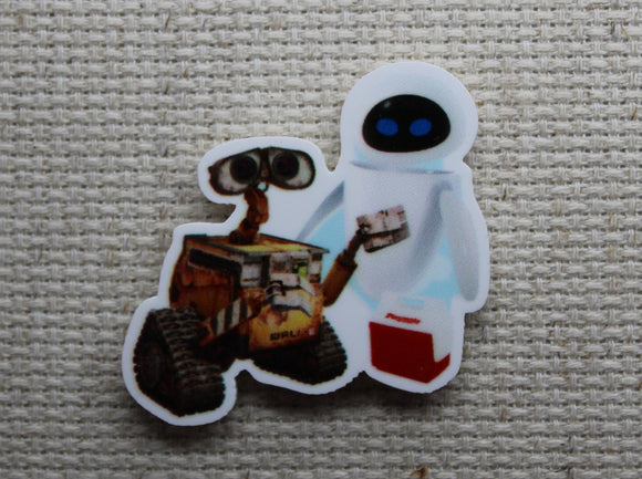 First view of Wall-E and Eve with the Playmate Needle Minder.