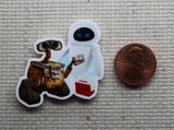 Second view of Wall-E and Eve with the Playmate Needle Minder.