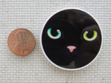 Second view of Black Cat Circle Needle Minder.