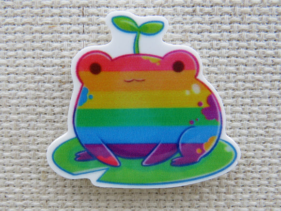 First view of Rainbow Frog Needle Minder.