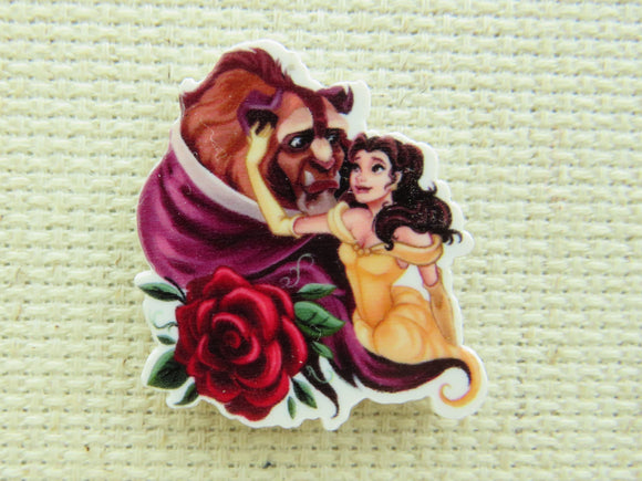 First view of Belle and the Beast with a Red Rose Needle Minder.
