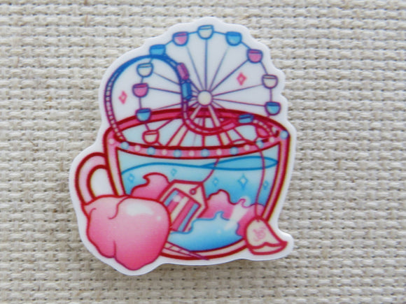 First view of Carnival Themed Teacup Needle Minder.