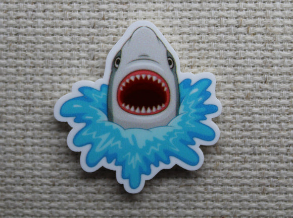First view of Shark Splashing out of the Water Needle Minder.