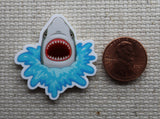 Second view of Shark Splashing out of the Water Needle Minder.