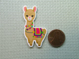 Second view of the Beige Llama Needle Minder