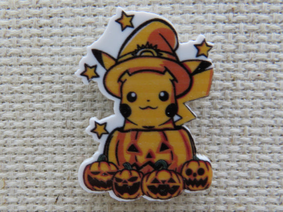First view of Pikachu and Pumpkins Needle Minder.