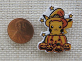 Second view of Pikachu and Pumpkins Needle Minder.