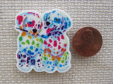 Second view of painting dalmatians Needle Minder.