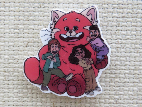 First view of Meilin as the Red Panda with her Three Friends Needle Minder.