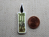 Second view of Who Lit the Black Flame Candle? Needle Minder.