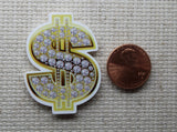 Second view of Diamond Dollar Sign Needle Minder.