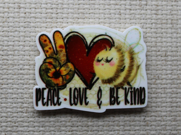 First view of Peace, Love and Be Kind Needle Minder.